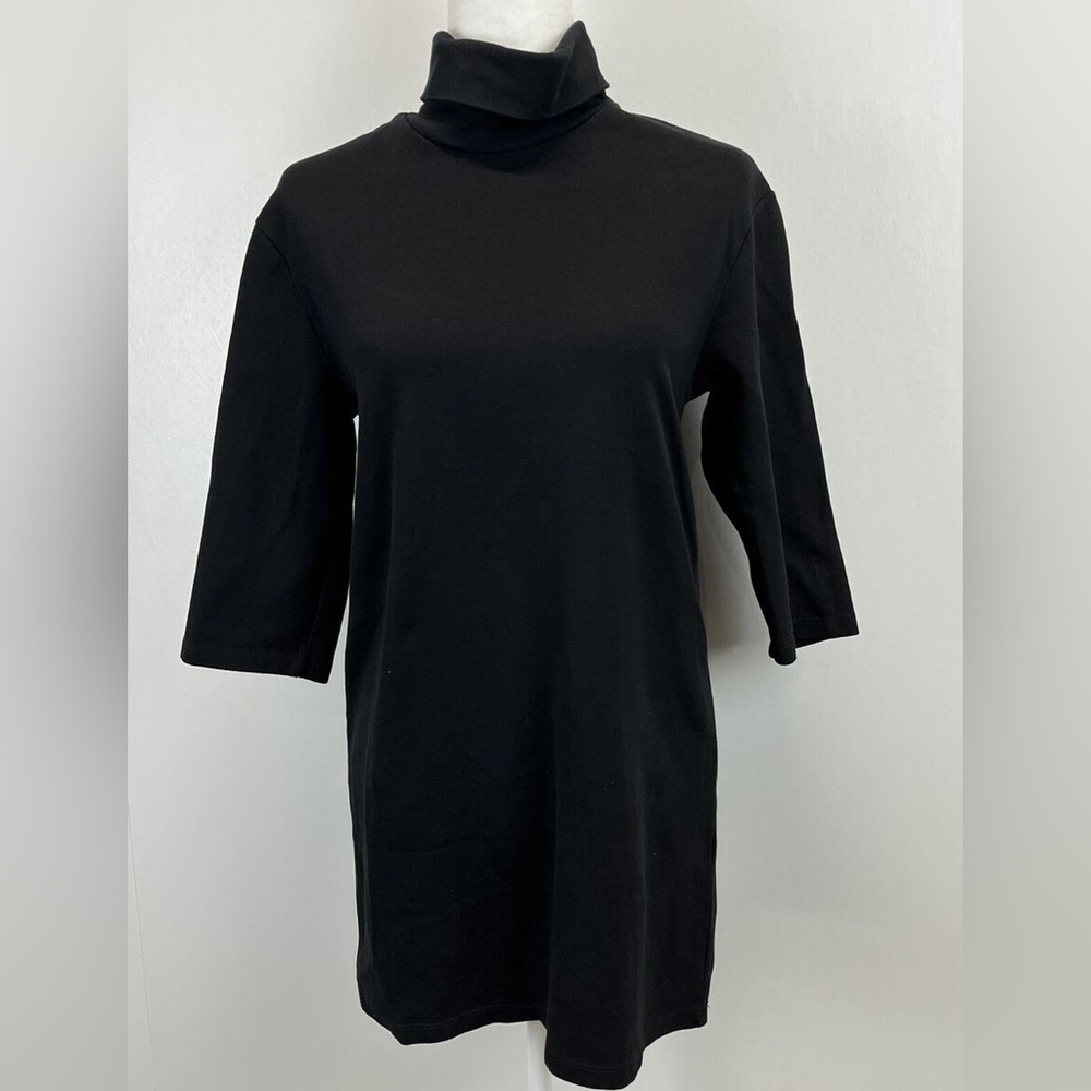 Zara Black Turtleneck T-Shirt Mini Dress – Size small